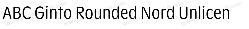 ABC Ginto Rounded Nord Unlicensed T字体转换